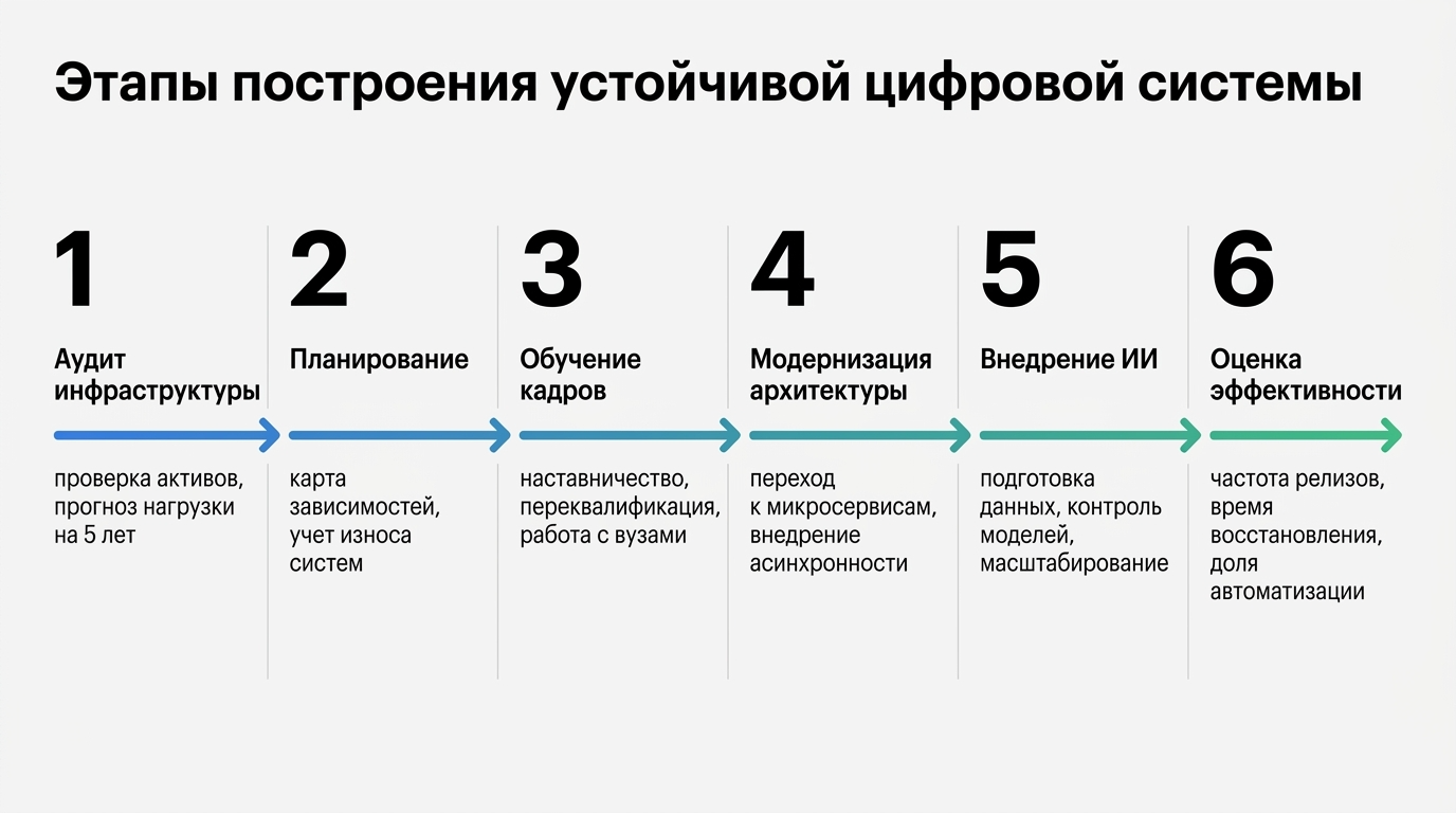Этапы построения устойчивой цифровой системы